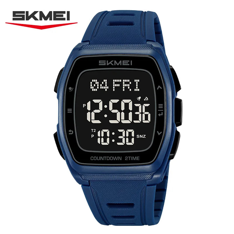 SKMEI 2441 Daily Leisure LED Display Electronic Men's Watch Waterproof Countdown Sports Military Digital Clock reloj hombre