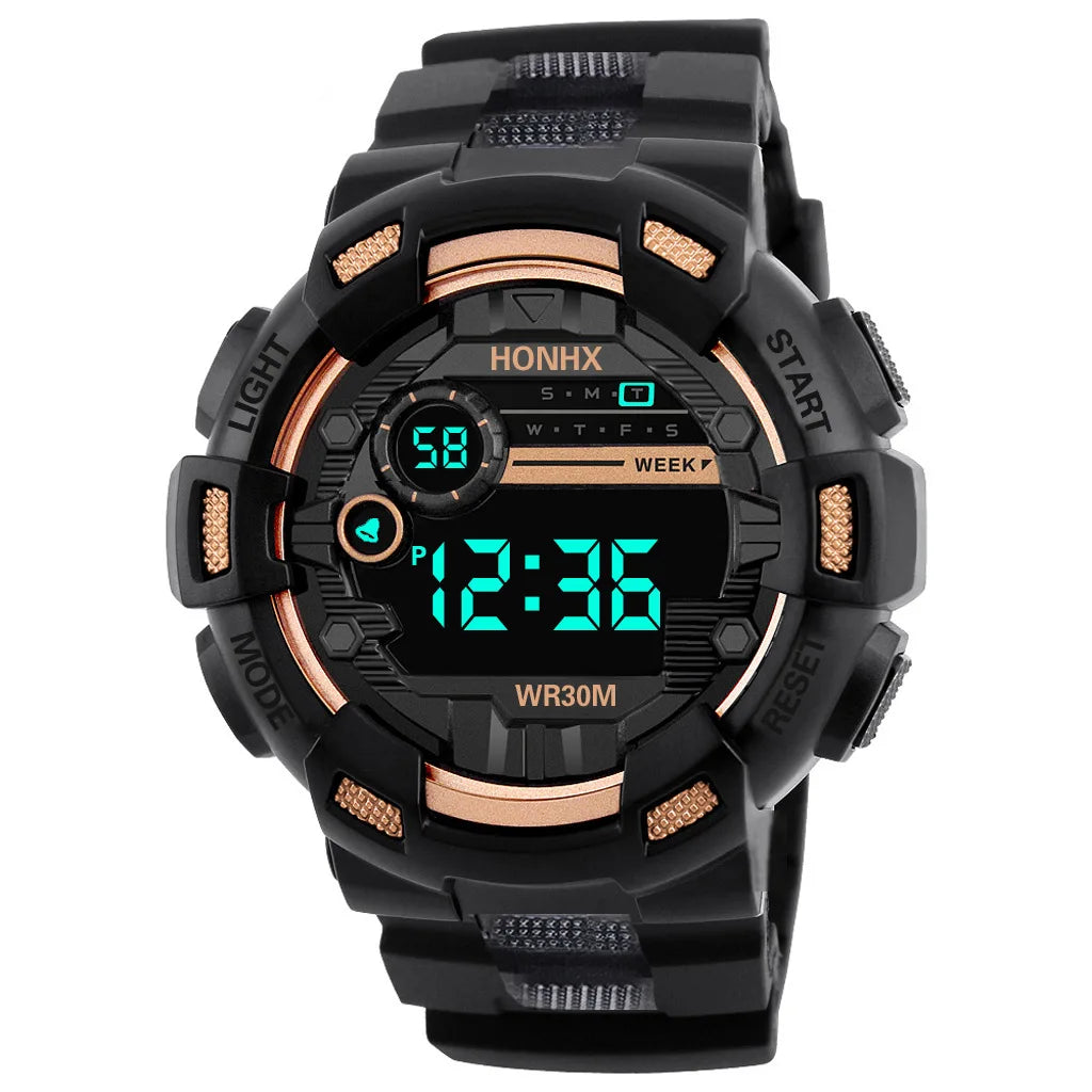 Sports Men's Watch Waterproof Luminous Military Clock Waterproof LED Digital Wathes Fitness Sports Watch for Man Kids Student